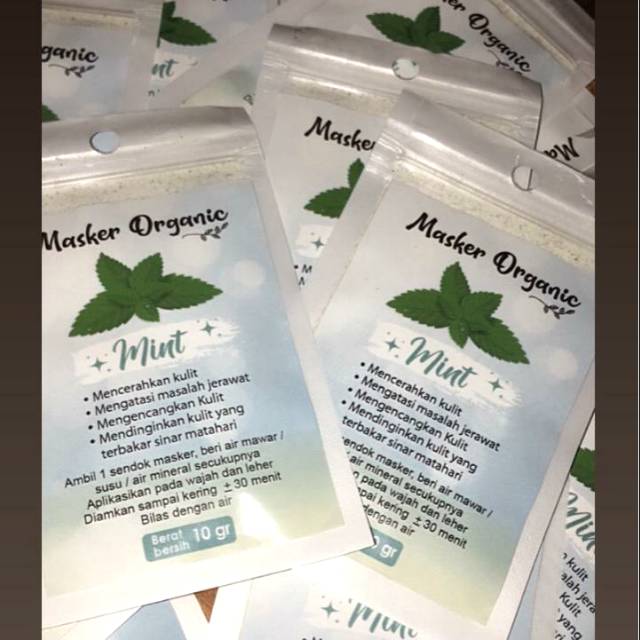 Masker organic mint
