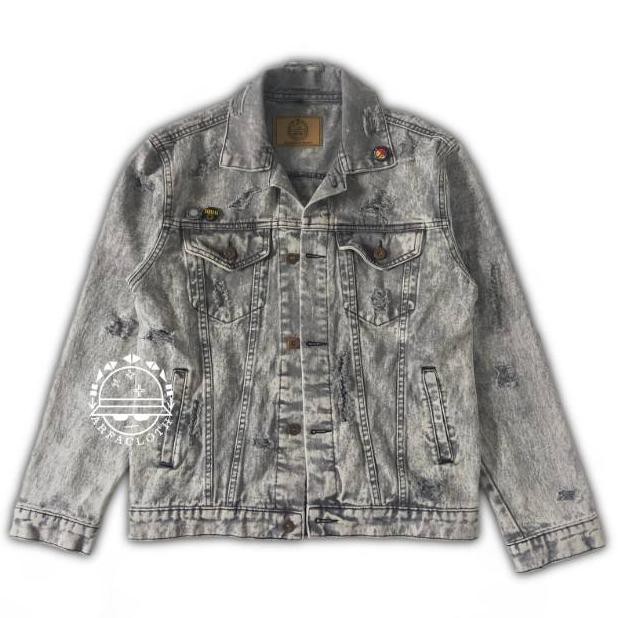 ARFACLOTH / DENIM JACKET / GREY DISSTRESSED