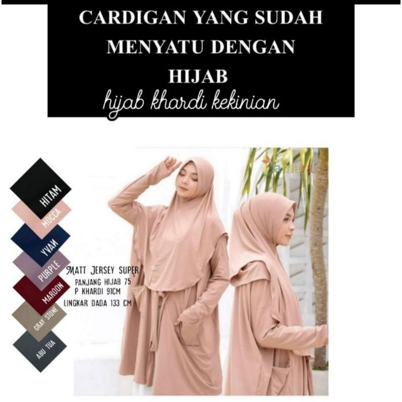 Jilbab Khimar Cardy Batwing