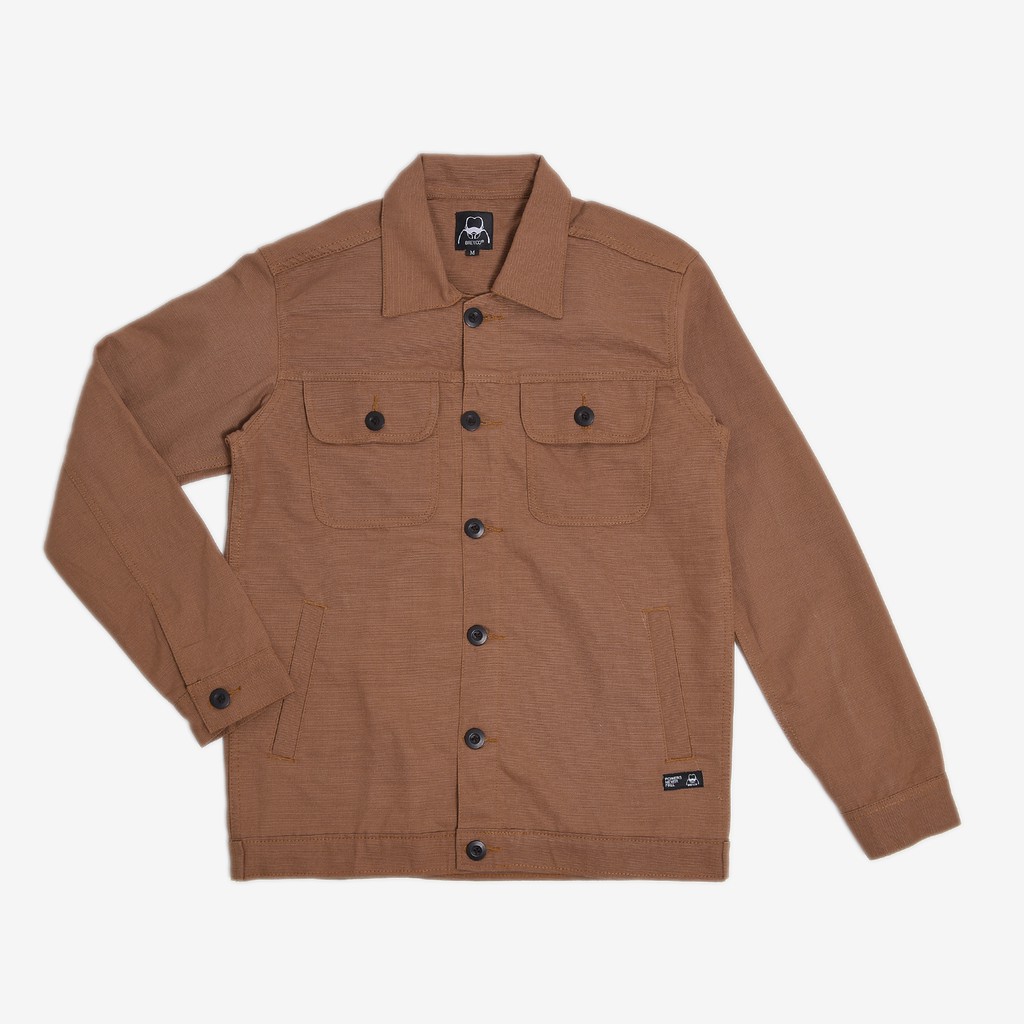 Chester Jacket Wood Brown Canvas Solid