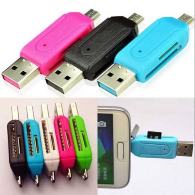 OTG Card reader multi micro SD Card bisa ke hp dan Computer langsung