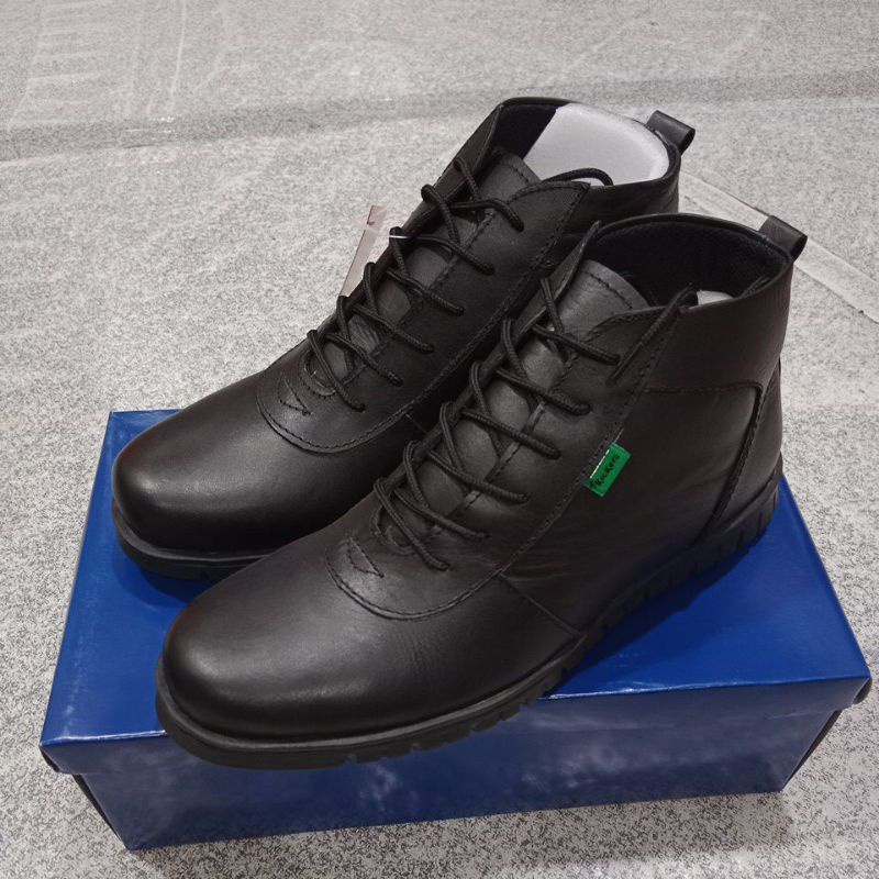 [COD] Sepatu pria Merek Kickers Semi boot Kulit Asli