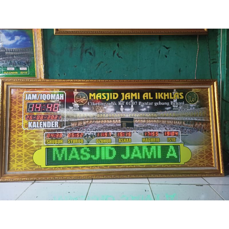 JADWAL SHOLAT + RUNNING TEXT 50x100cm