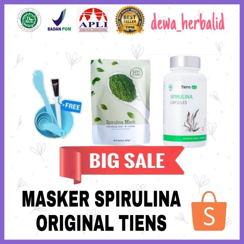 SPIRULINA TIENS MASKER JERAWAT