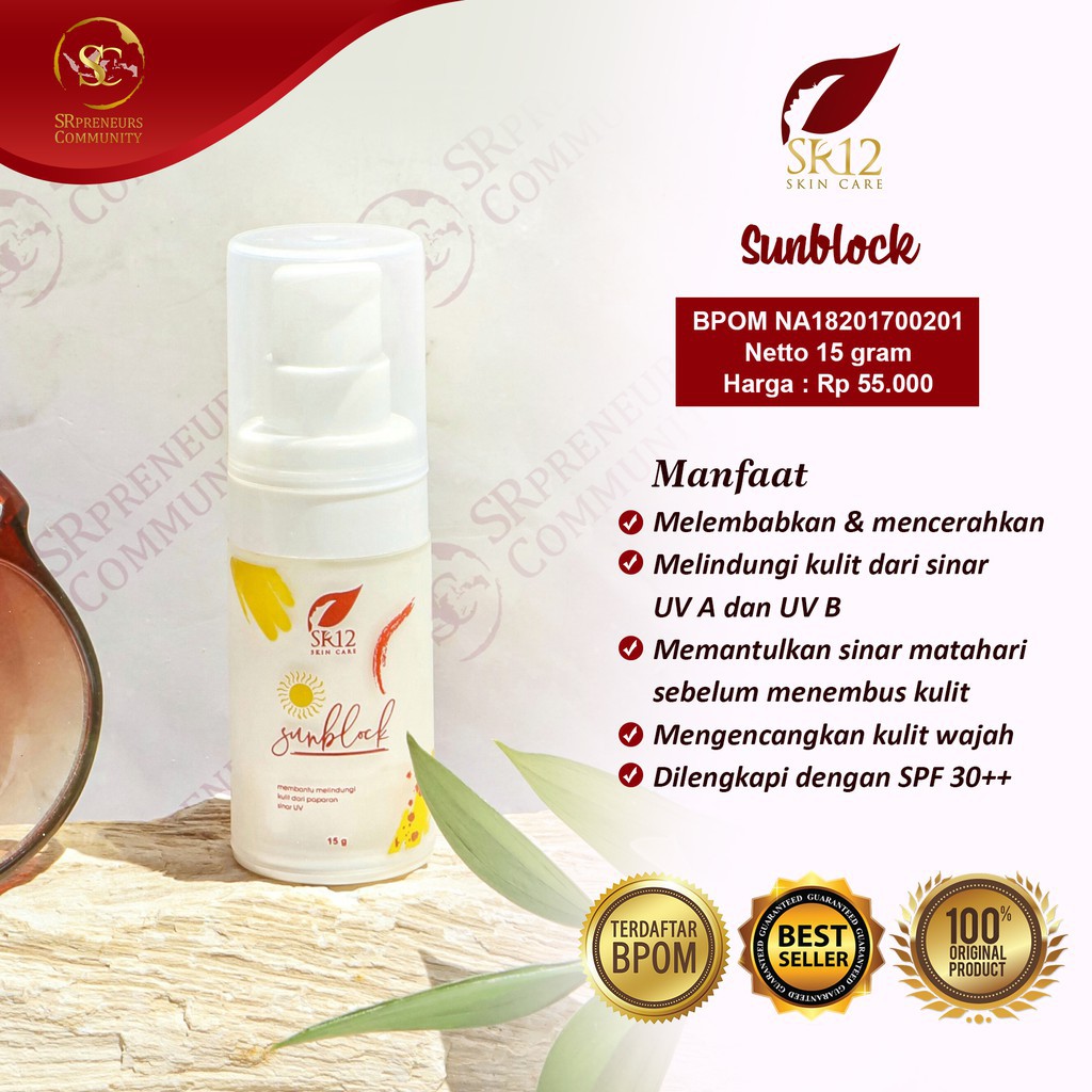 TABIR SURYA SPF 30++ / SUN BLOCK SR12