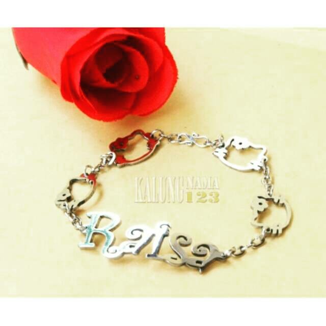 Gelang Nama + Mainan Hello Kitty