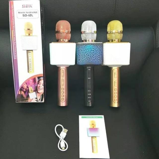 [COD BAYAR DITEMPAT] Wireless Microphone Karaoke Bluetooth Original SD 12L (LED) ( SDRD )