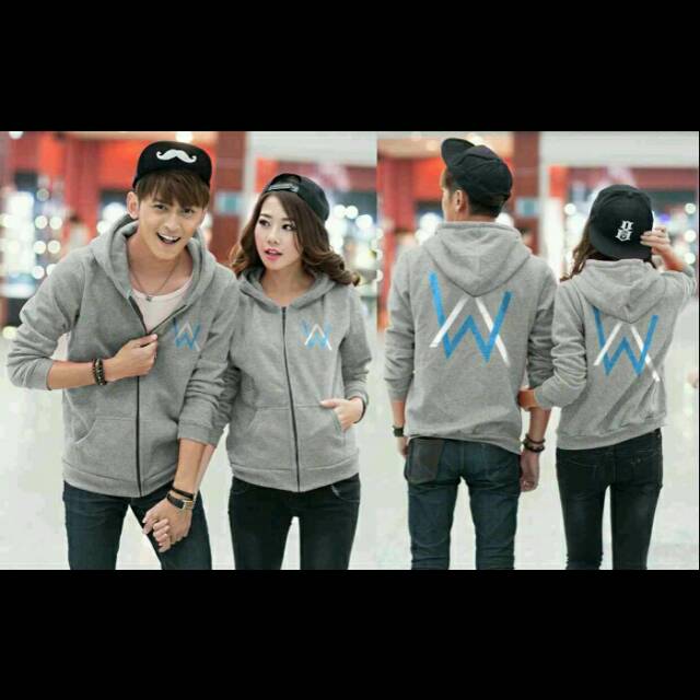 Jaket couple alan walker abu