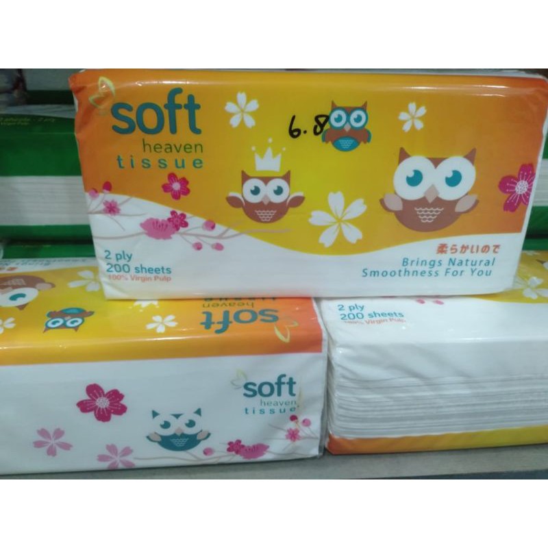 TISSUE SOFT HEAVEN OWL 200sheets - TERMURAH