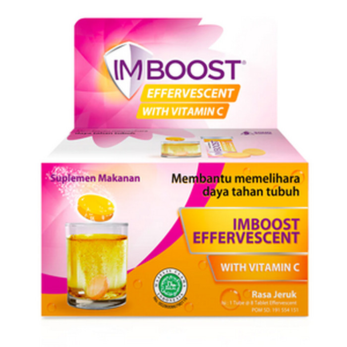 IMBOOST EFFERVESCENT VIT C JERUK 1 BOX 8 TABLET
