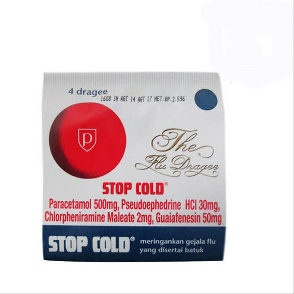 STOP COLD 1 STRIP @ 4 TABLET SALUT GULA