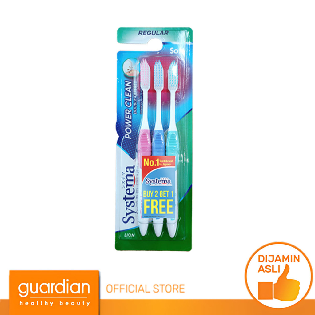 Systema Toothbrush Power Clean Regular Head isi 3 pcs