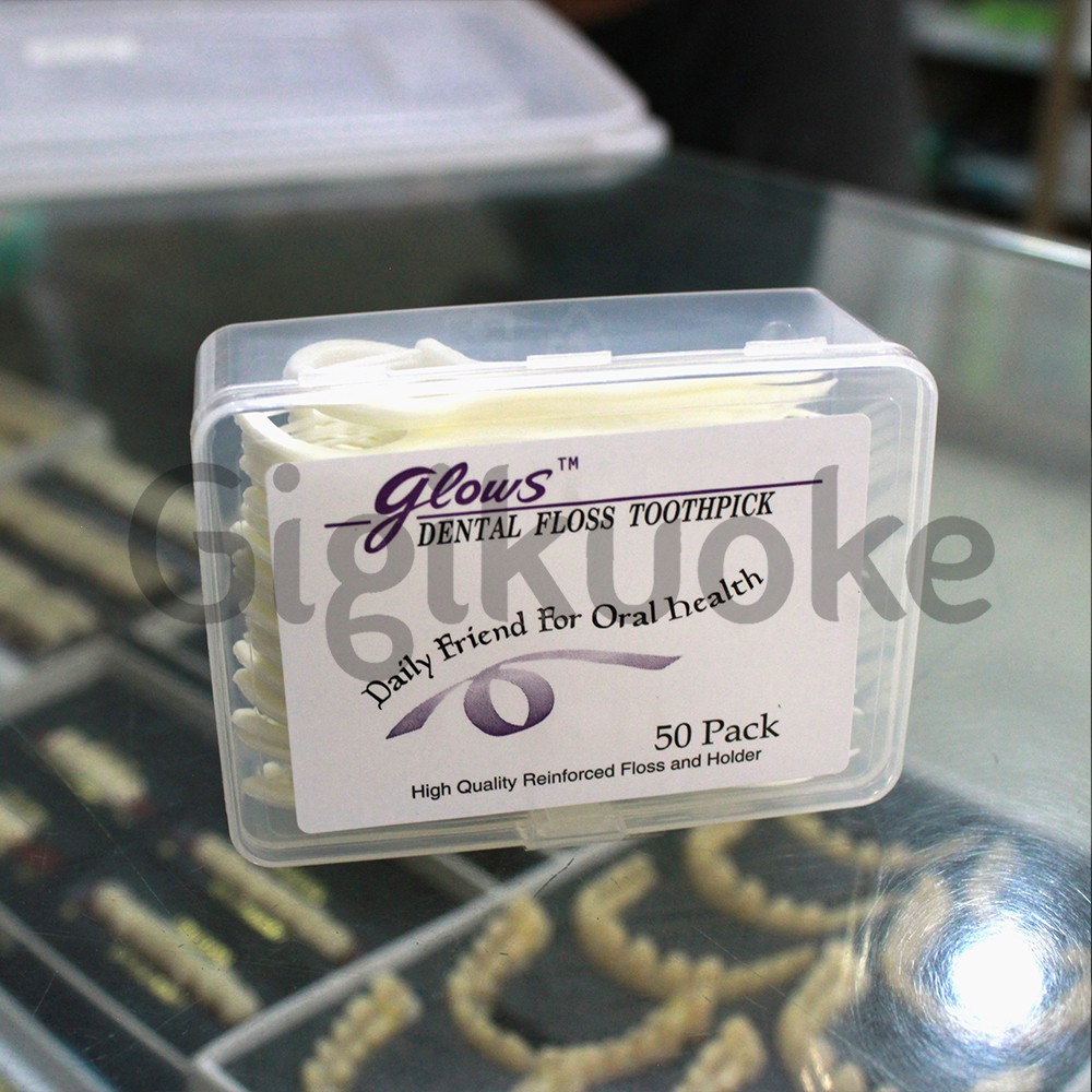 DENTAL FLOSS TOOTHPICK GLOWS