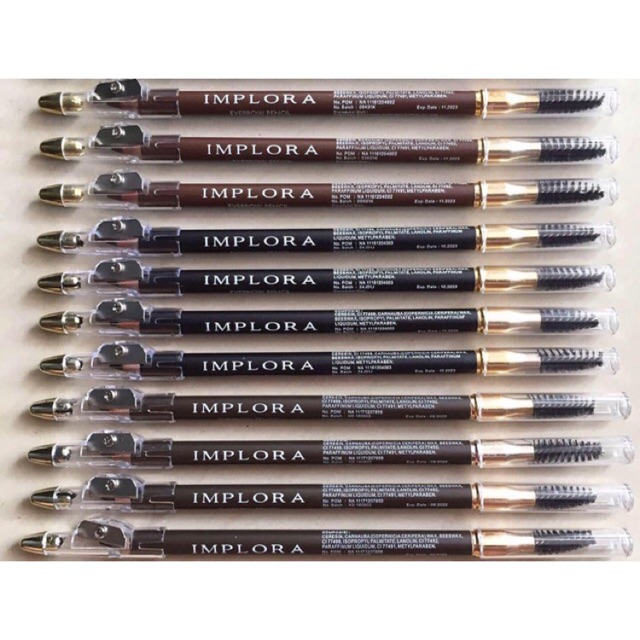 Pensil alis implora BLORA coklat silver hitam