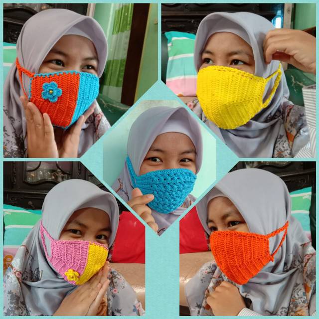 Masker rajutan asli
