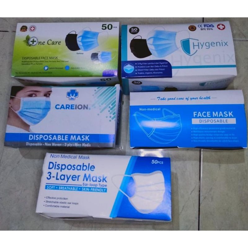 Masker   Earloop / Masker Telinga Biru