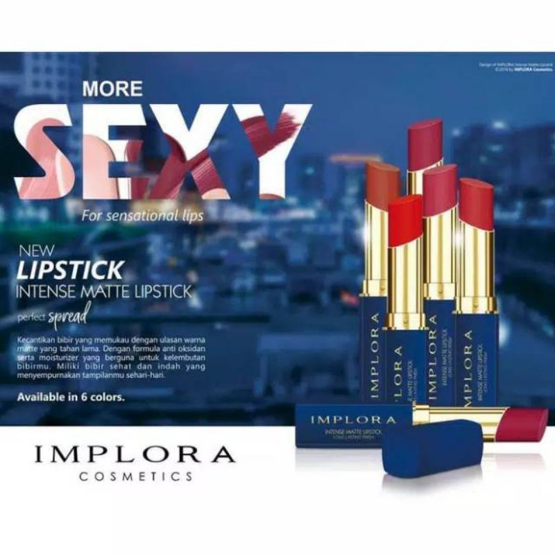 Implora intense lip matte ori bpom (harga/pcs)