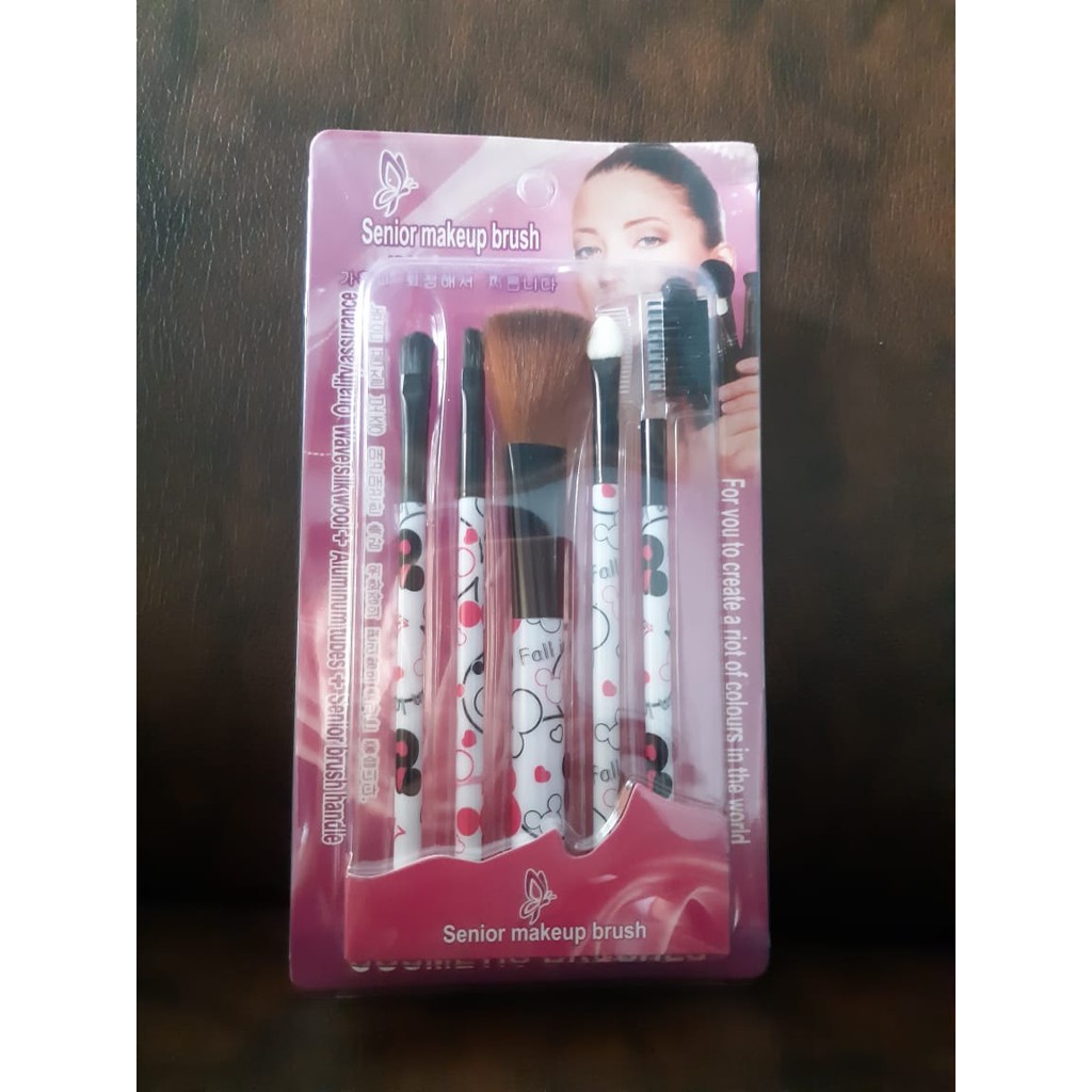 senior makeup brush set 5 in 1