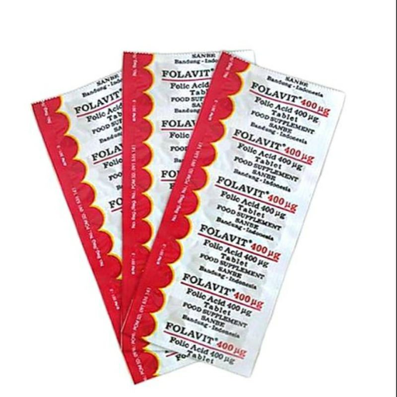 FOLAVIT 400mcg/strip 10 tablet