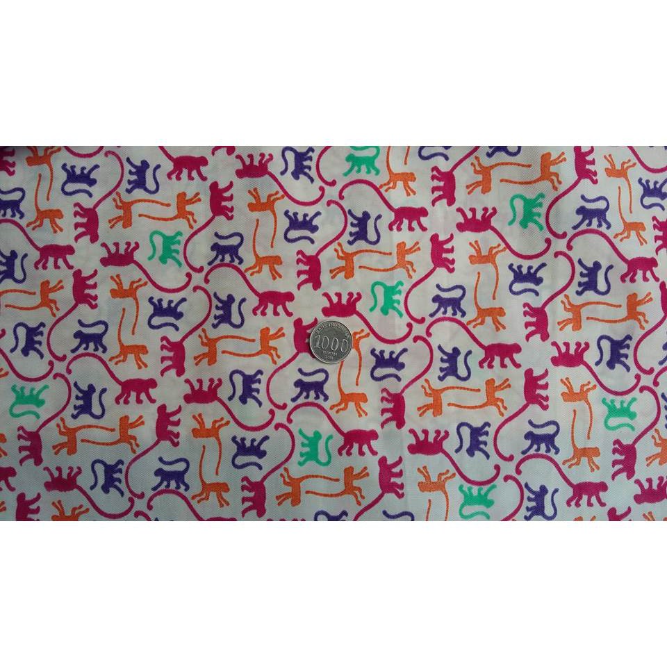 Kain Kipling motif Kera Putih