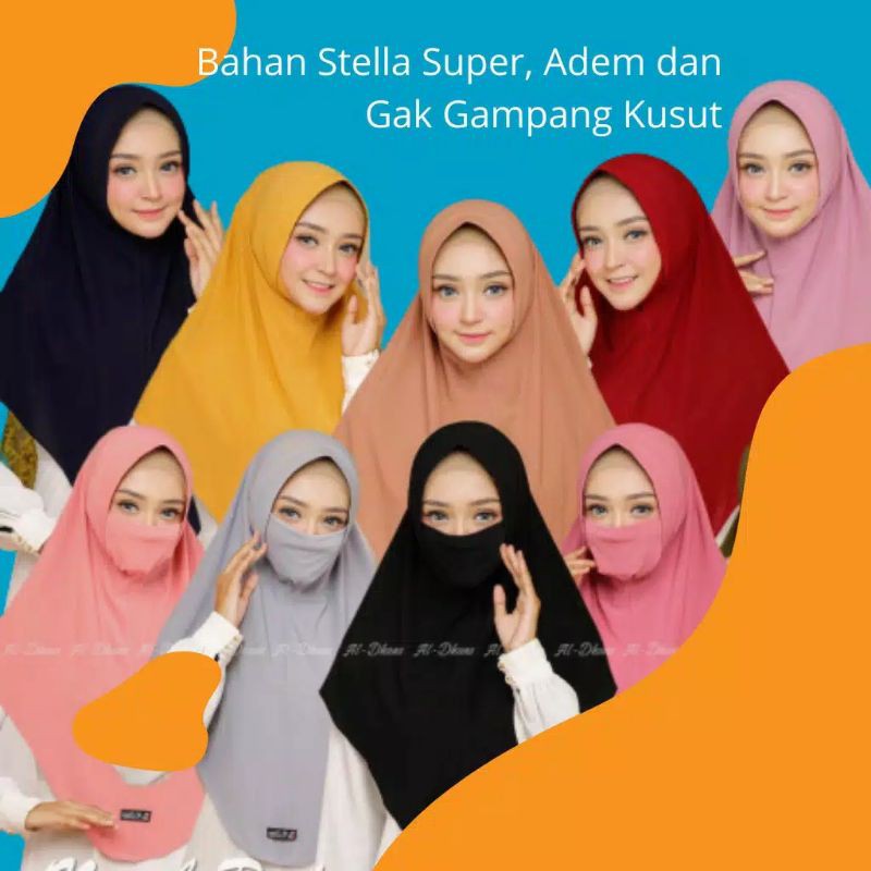 jilbab masker instan jersey
