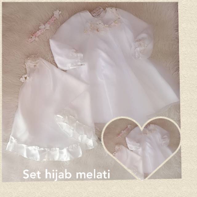 Gaun Set hijab melati