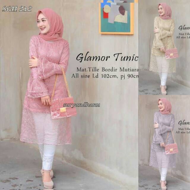 tunik organza