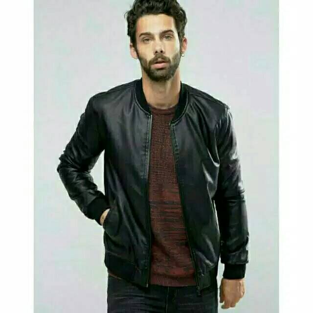 Jaket bomber semi kulit