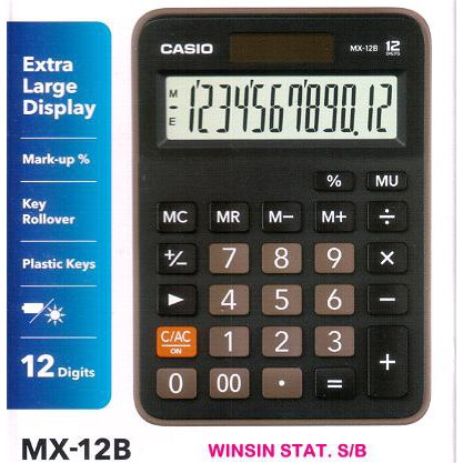 CASIO Kalkulator MX-12B Black