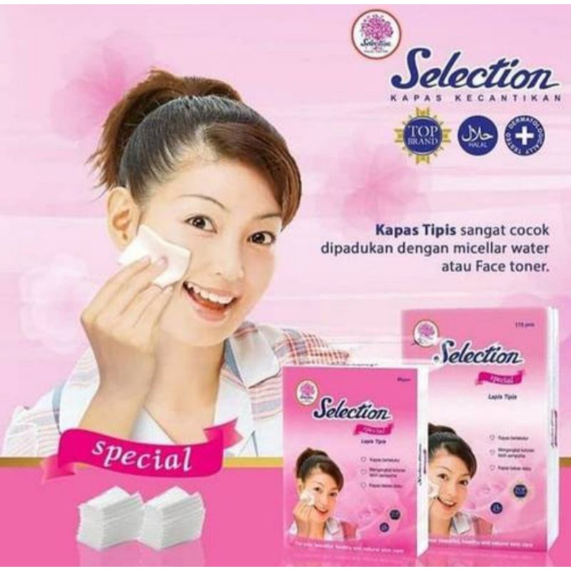 Selection Face Cotton-Kapas Muka Lapis Tipis 175pc