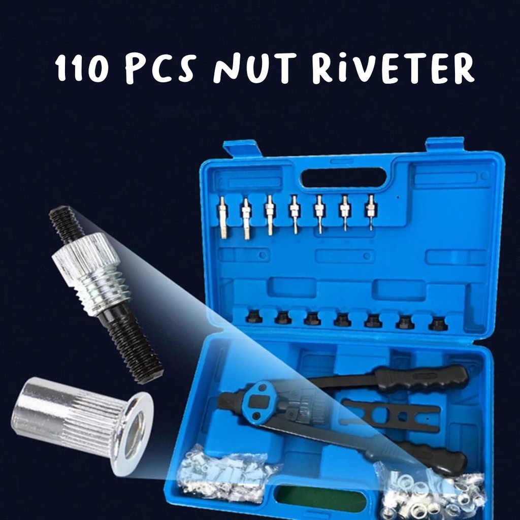 Riveter Nuts Guns Set 110pcs Mandrel Ergonomis