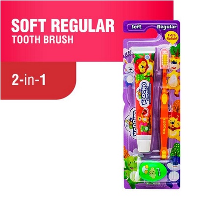 Kodomo Toothbrush Regular 2 in 1