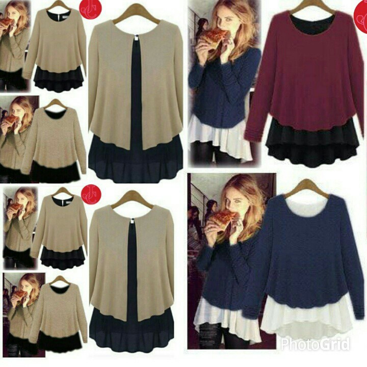 Blus 2tone colors openback