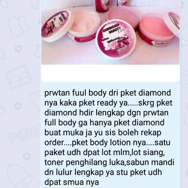 pket lotion diamond....