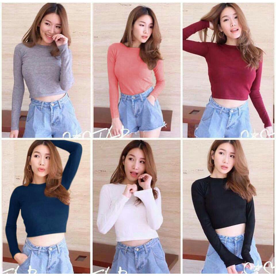 Basic Crop Panjang  PJ - 99 Ready Stok
