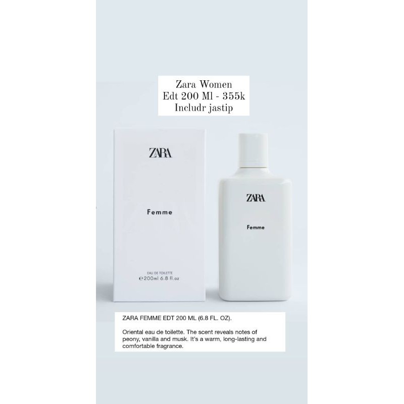 PARFUM ZARA ORIGINAL EDT
