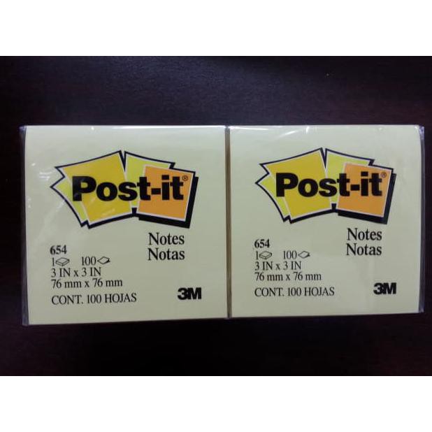 MEMO POST-IT 654 3M PALING BAGUS DISKON