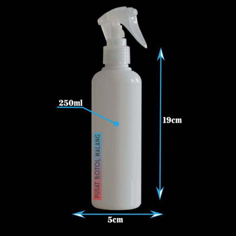 Botol pet 250ml Spray trigger ( natural putih)