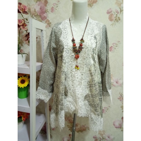 set outer Ayuni batik (lilit, kemeja)