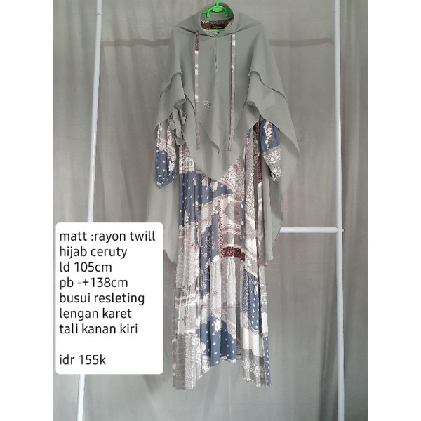 gamis rayon set jilbab
