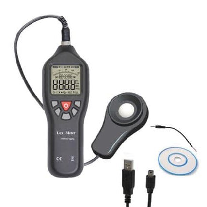 Jual Lux Meter w Data Logger function USB - Ukur Cahaya Data Loger Komputer Murah