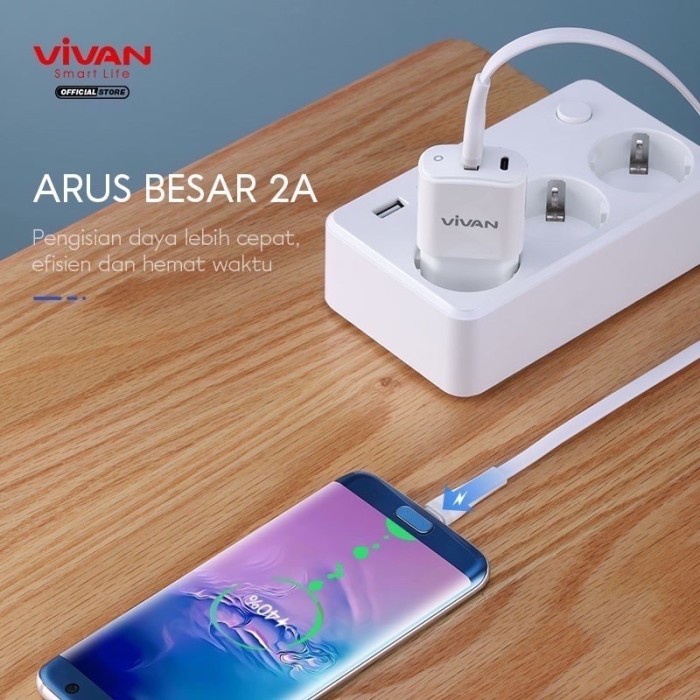 Sm100 Vivan Data Cable For Android 100Cm / Kabel Data Vivan Sm 100 #98