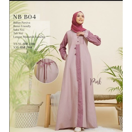 Gamis Pink Premium quality
