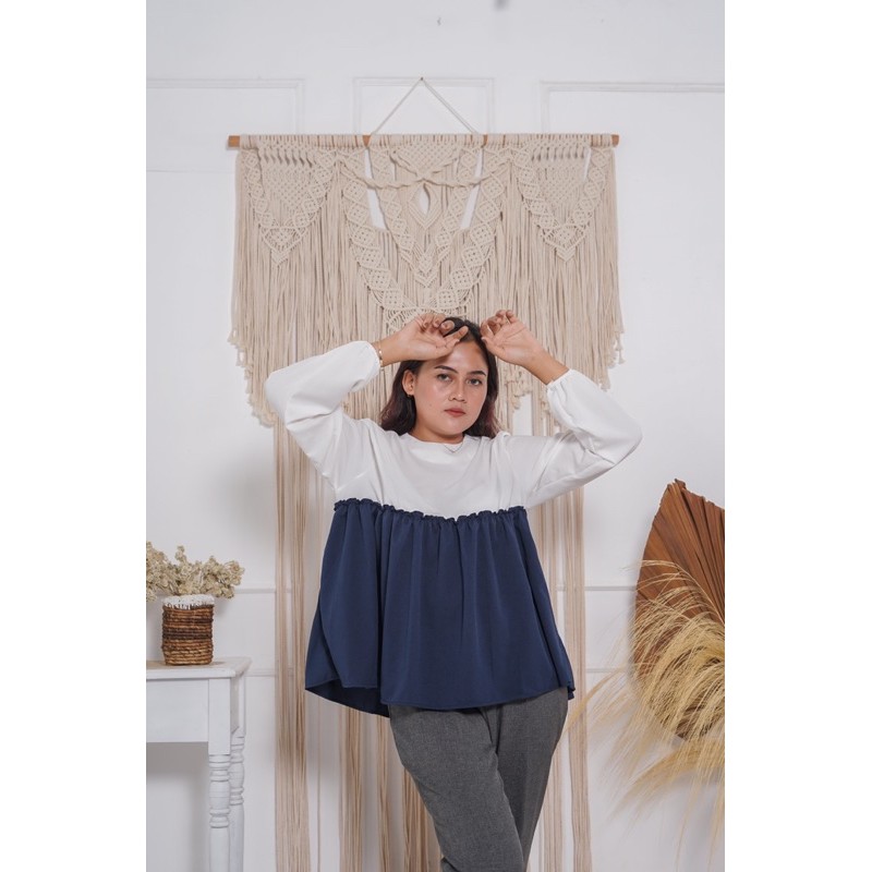 Karaa Blouse-Navy