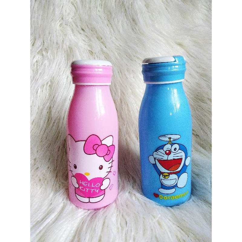 Botol minum kaca Hello Kitty n Doraemon