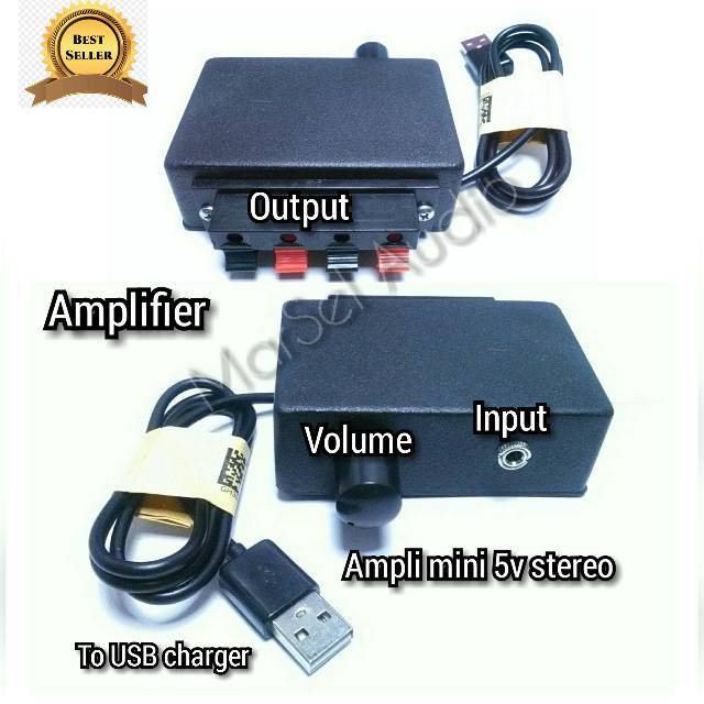 Ampli Mini Stereo (bisa untuk Gitar ✔COD)