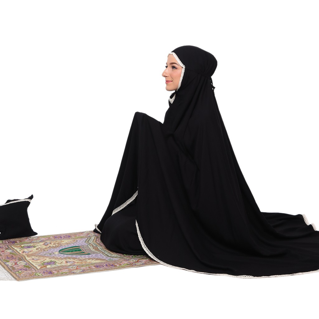 Mukena Tazbiya Plain Black