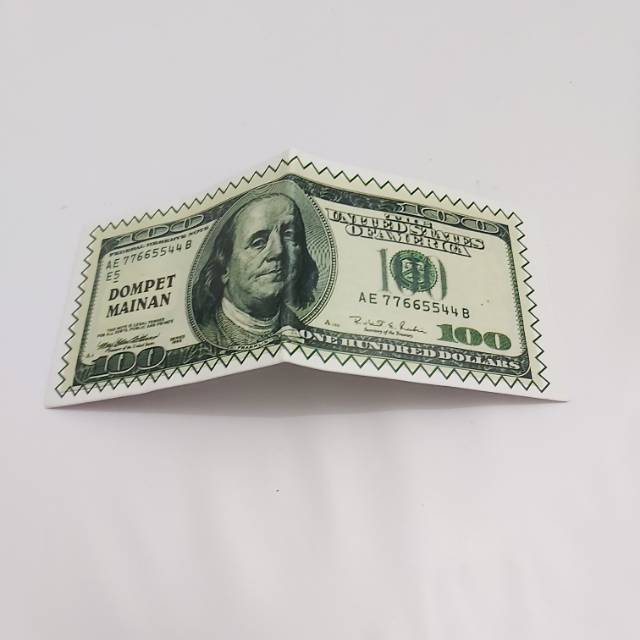 Dompet mainan model uang dollar dll