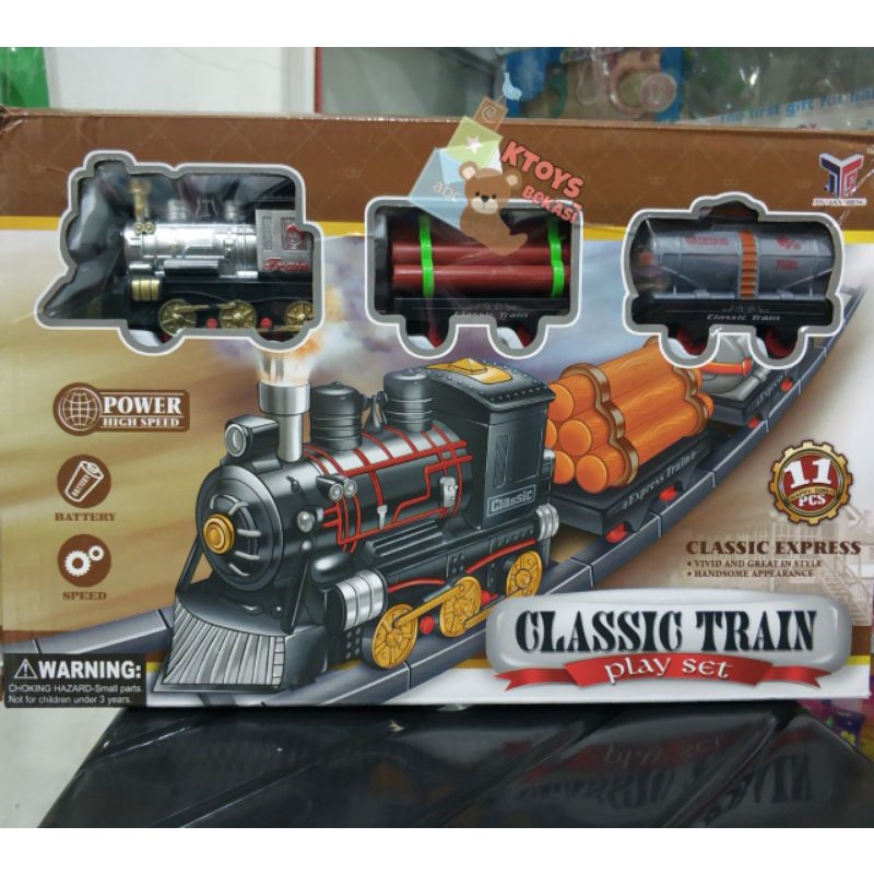 mainan kereta api anak kereta uap kelasik