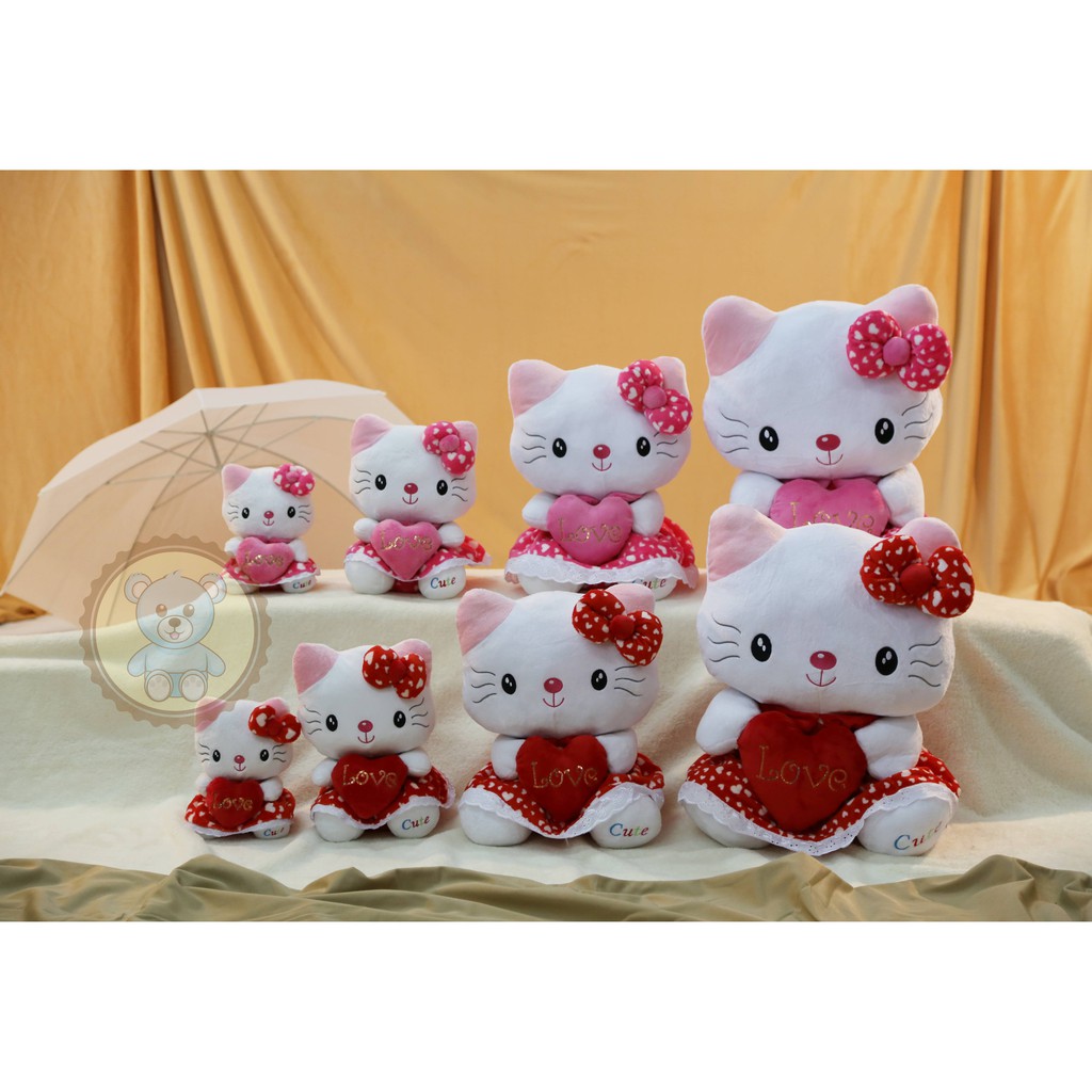 BONEKA HELLO KITTY DRESS LOVE